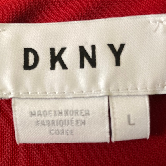 DKNY Large Red High and low midi dress - Picture 6 of 10